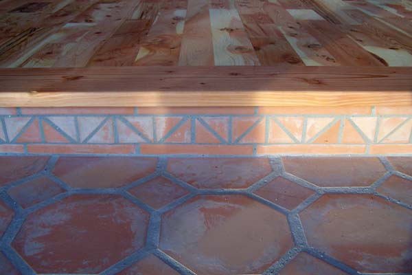 saltillo tiles meet hardwood