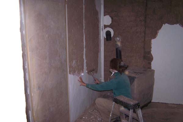 adobe wall old plaster demo