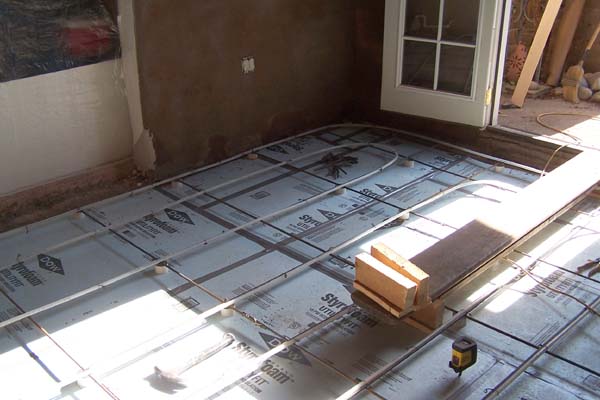 installing in-floor radiant heat