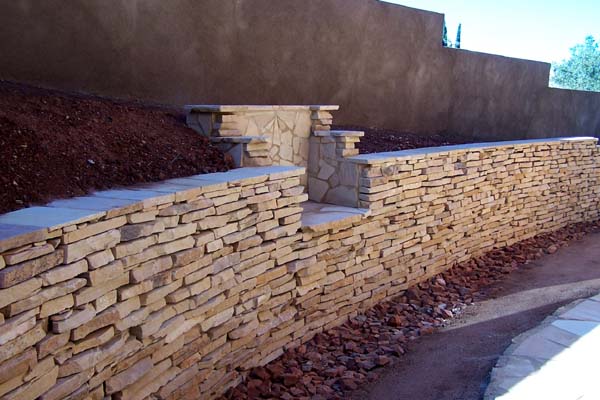 flagstone retaining wall