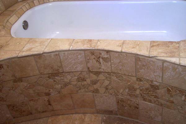 custom mosaic bathtub