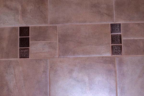 detail of shower tile design