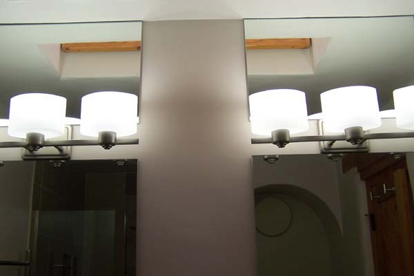 double mirror in master bathroom