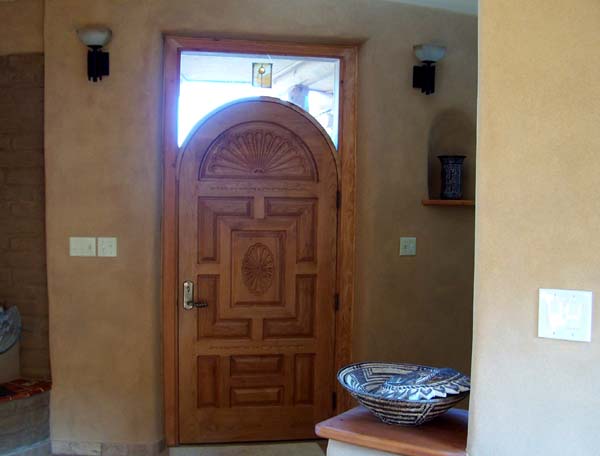 hand carved front door