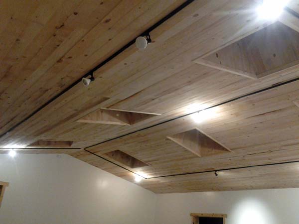 finished rough sawn ceiling