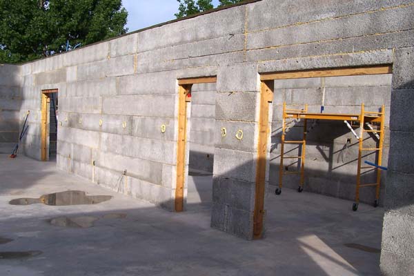 composite ICF block walls raised