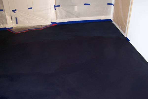 floor tinted with dark blue aliz