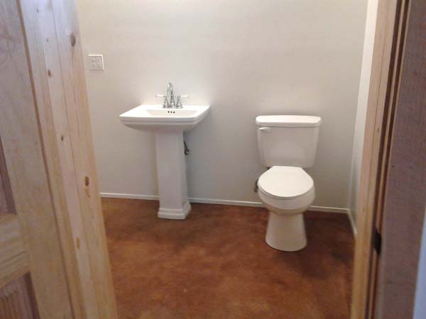 ICF block studio small bathroom