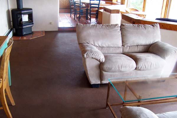 new earthen floor in living room