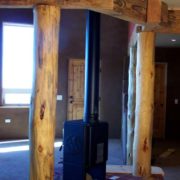 custom notched timber beams