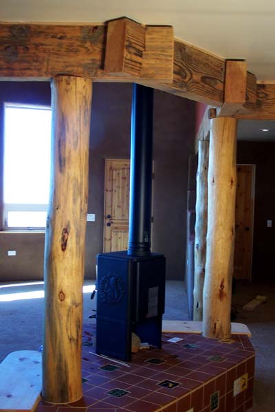 custom notched timber beams
