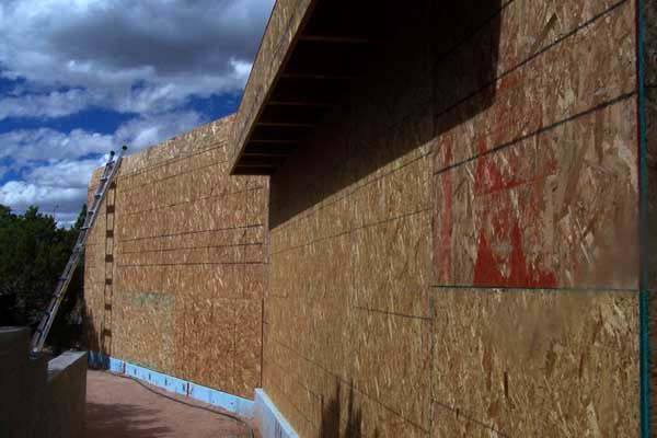 sheathing applied to exterior walls