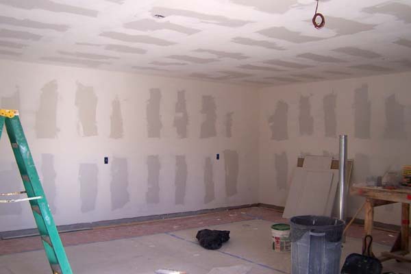 sheet rocked walls in progress