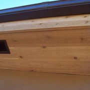 cedar soffits and gutter detailing