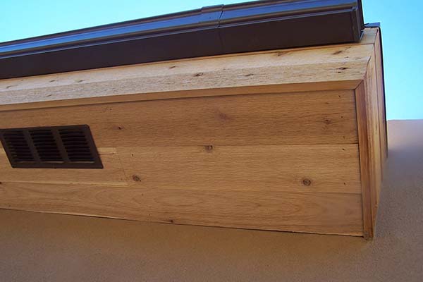 cedar soffits and gutter detailing