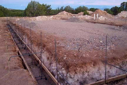 initial foundation footing for ICF walls