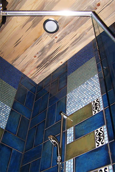 custom mosaic shower