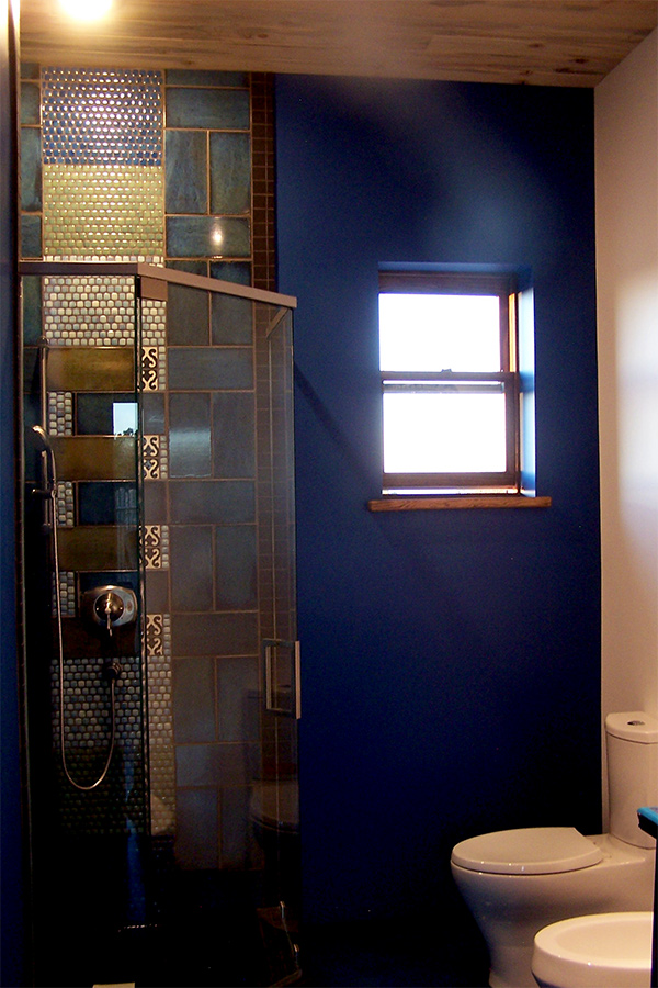 deep blue master bath