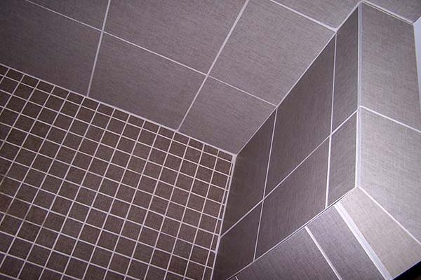 grey mosaic custom shower