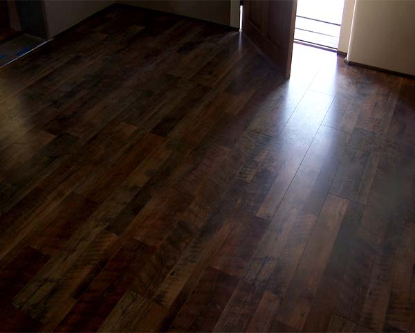 engineered “barn wood” floor