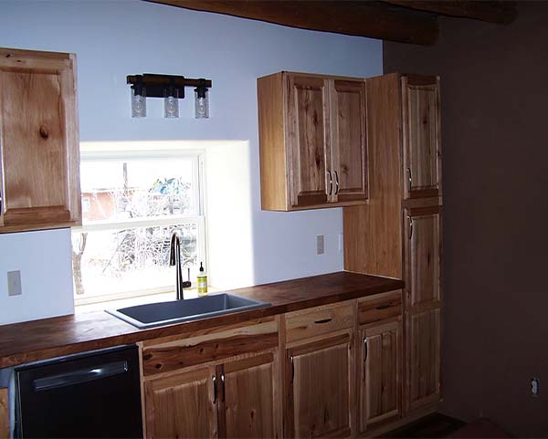kitchen cabinets rustic lights