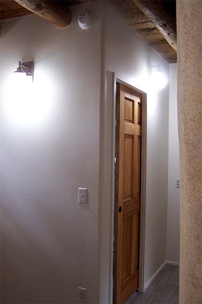 hallway leads to bathroom