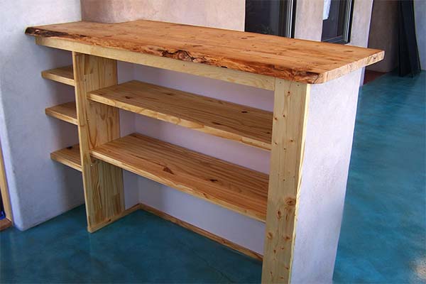 rustic entry shelf