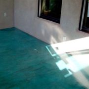 alt view of turquoise stained floor