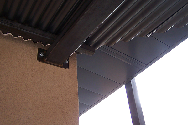 Roof Soffit connects Metal Portal